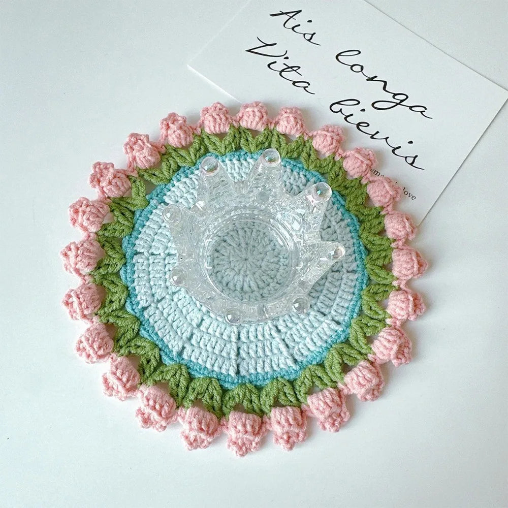 Hand-knitted Crochet Coasters