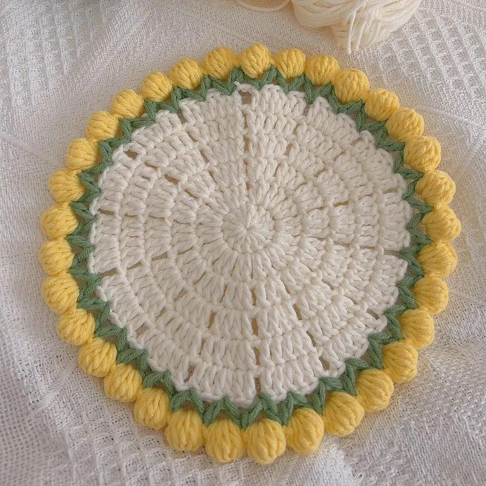Hand-knitted Crochet Coasters