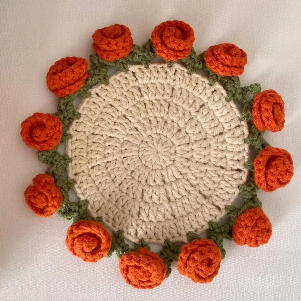 Hand-knitted Crochet Coasters