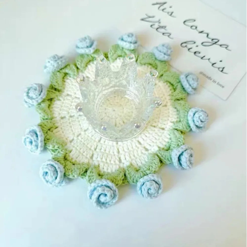 Hand-knitted Crochet Coasters