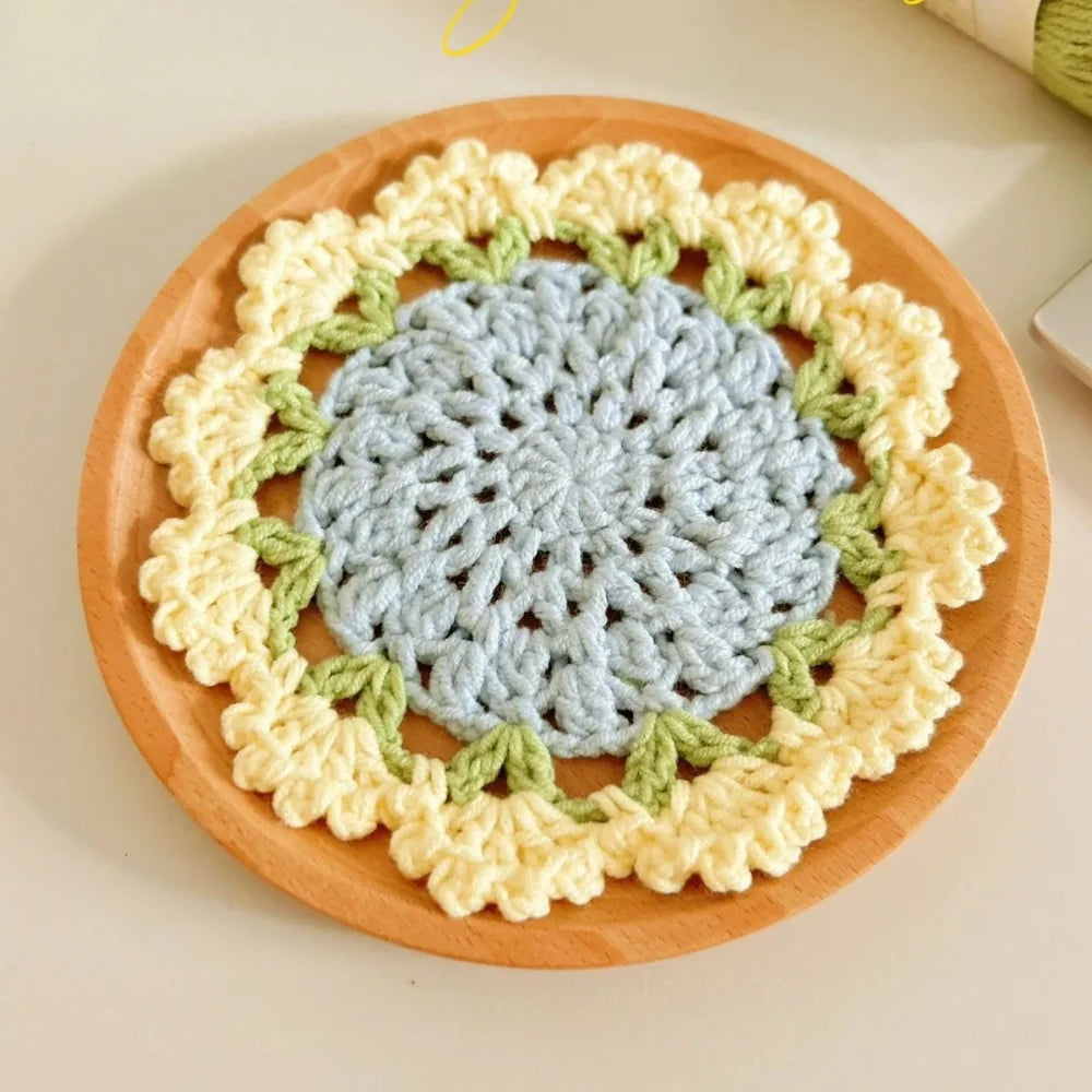 Hand-knitted Crochet Coasters