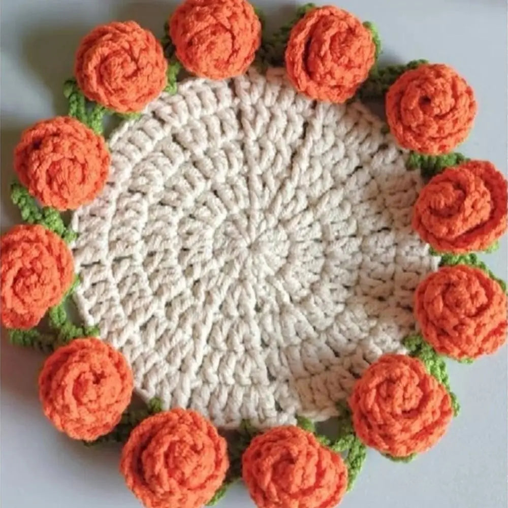 Hand-knitted Crochet Coasters