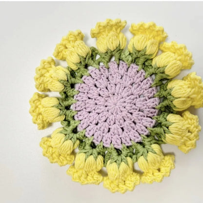 Hand-knitted Crochet Coasters