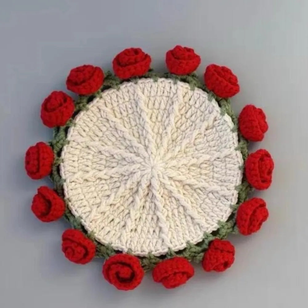 Hand-knitted Crochet Coasters