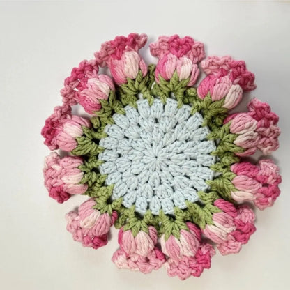 Hand-knitted Crochet Coasters